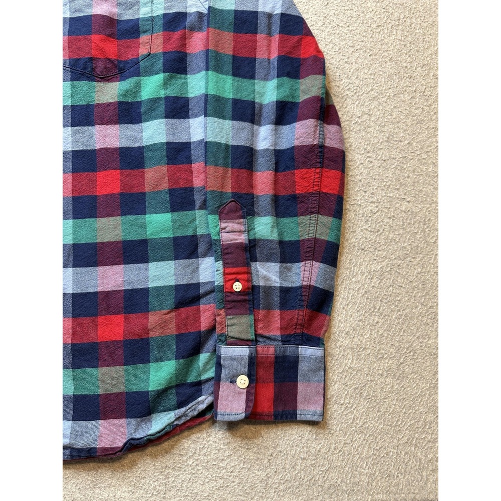 Old Navy Shirt Mens Medium Long Sleeve Plaid Slim Fit Oxford Button Down - Picture 3 of 14